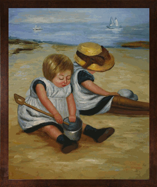 Children on the Shore - Mary Cassatt Painting on Canvas